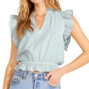 BB DAKOTA Steve Madden Are you Frill Crop Top